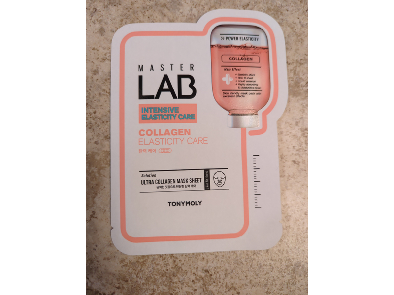 Tonymoly Master Lab Collagen Mask Sheet, Intensive Moisturizing, 0.67 oz/19 g