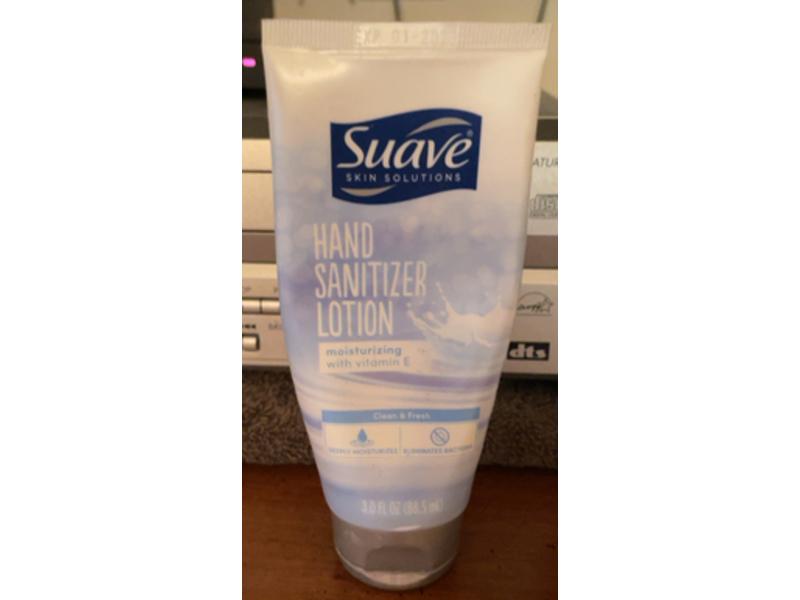 Suave Skin Solution Hand Sanitizer Lotion, Vitamin E, 3.0 fl oz/88.5 mL