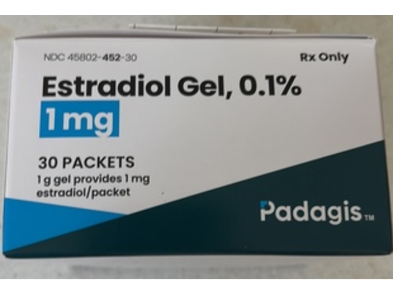 Estradiol Gel, 0.1%, 1 mg, Pack Of 30, Padagis (Rx)