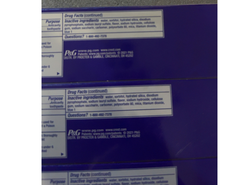 Crest 3D White Ultra Whitening Toothpaste, Vivid Mint, 26 oz/737 g, Pack Of 5