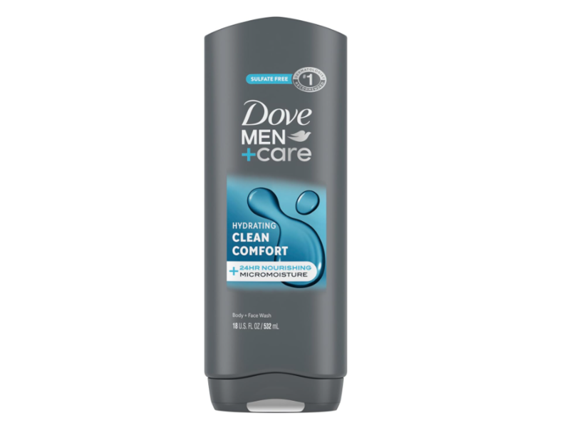 Dove Men+Care Body & Face Wash, Clean Comfort, 18 fl oz/532 mL