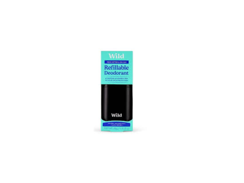 Wild Refillable Deodorant, Fresh Cotton & Sea Salt, 1.4 oz/40 g