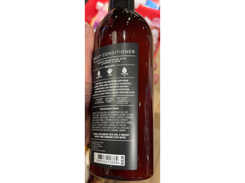 Bath & Body Works Daily Conditioner, Vitamin B5 & Aloe, 16 fl oz/473 mL