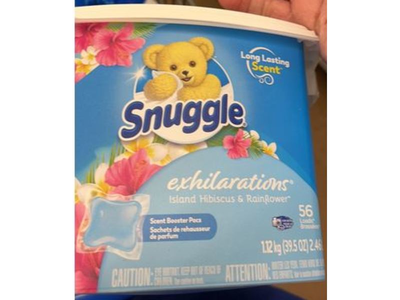 Snuggle Scent Boosters Laundry Pacs, Island Hibiscus and Rainflower, 56 Loads, 39.05 oz/1.12 kg