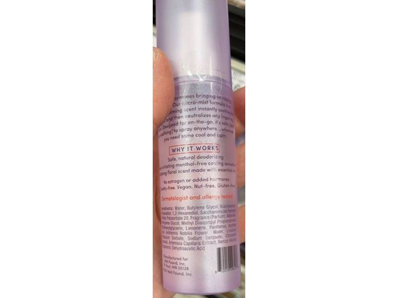 Womaness Gone In A Hot Flash Body Cooling Mist, Refreshes & Deodorizes, 3.4 oz/100 mL
