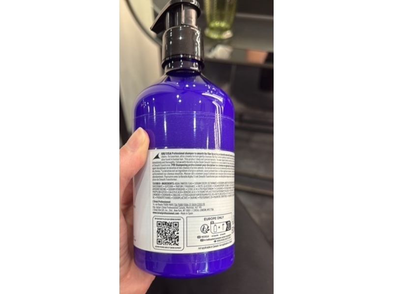 L'Oréal Professionnel Keratin Alpha Sleek Professional Shampoo, 16.9 fl oz/500 mL