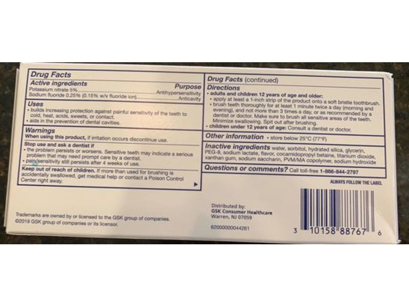 Sensodyne Pro Namel Tooth Paste, Extra Fresh, 3.4 oz/96.4g