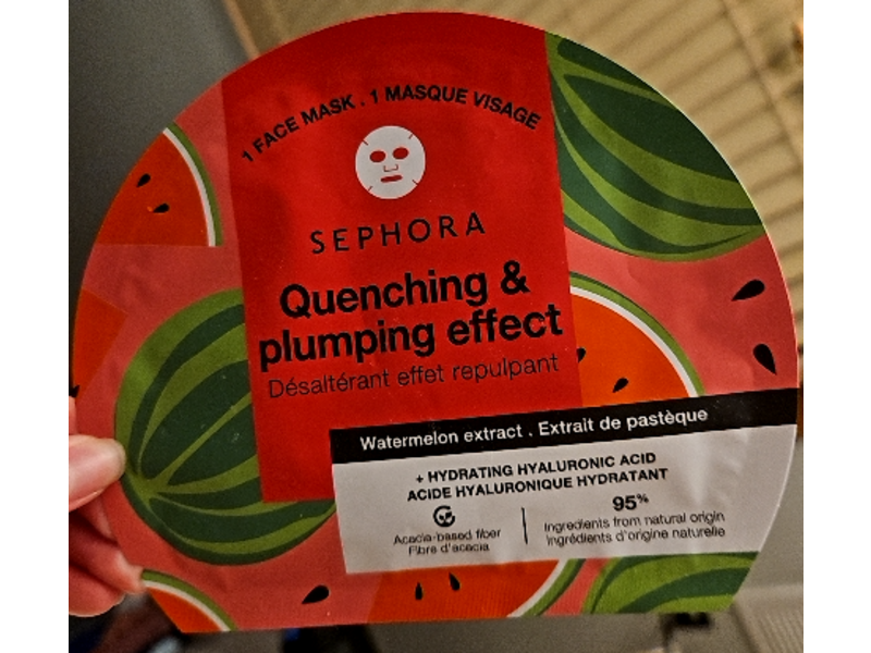 Sephora Quenching & Plumping Effect Face Mask, Watermelon Extract