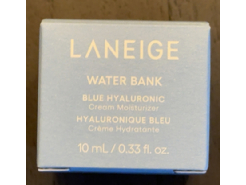 Laneige Water Bank Cream Moisturizer, Blue Hyaluronic, 0.33 fl oz/10 mL