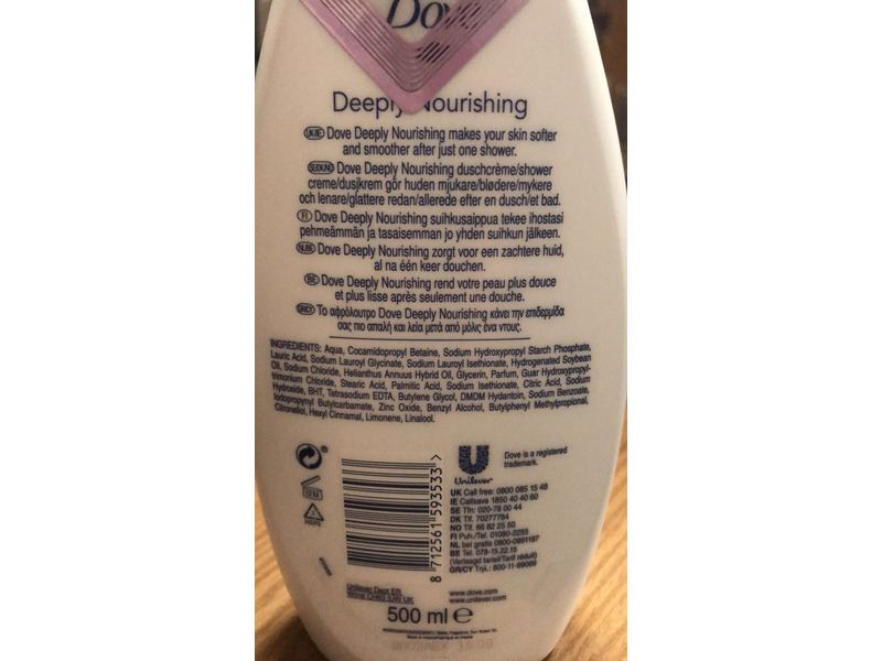 Dove Deeply Nourishing Body Wash, 500Ml