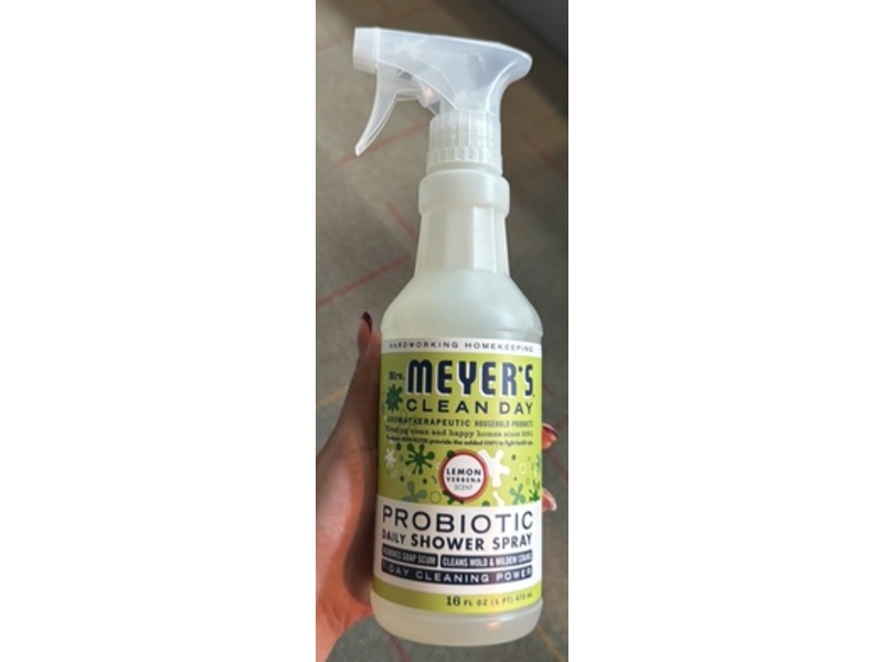 Mrs. Meyer's Clean Day Probiotic Daily Shower Spray, Lemon Verbena Scent, 16 fl oz/473 mL