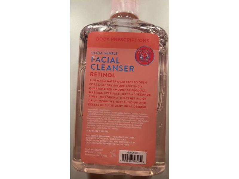 Body Prescriptions Retinol Ultra Gentle Facial Cleanser, 11.82 fl oz/350 mL