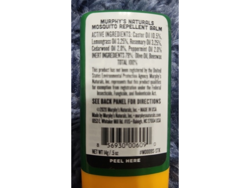 Murphy's Naturals Repellent Balm, 0.5 oz/14 g