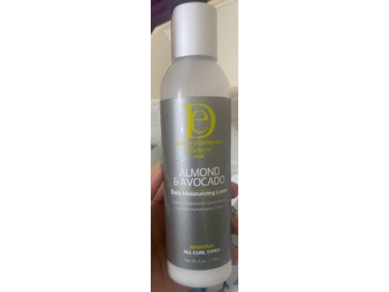 Design Essentials Daily Moisturizing Lotion, Almond & Avocado, 6 oz/198 g