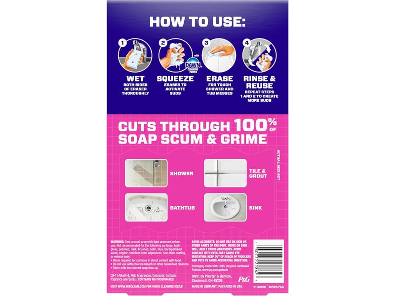 Mr.Clean Magic Eraser Bathroom Cleaning Pads, Lavender scent, 3 Count