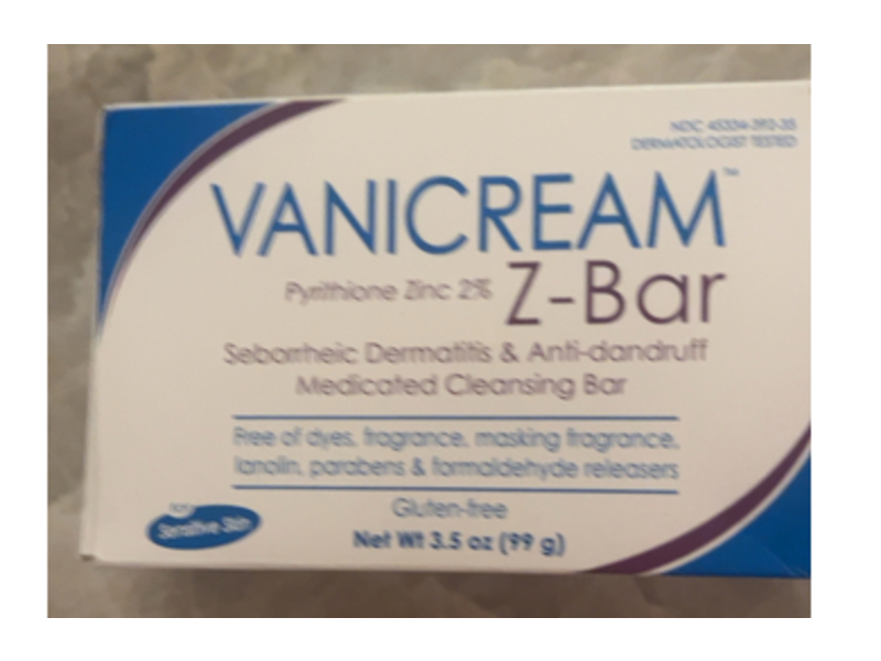 Vanicream Z-Bar Medicated Cleansing Bar, 3.5 oz/99 g
