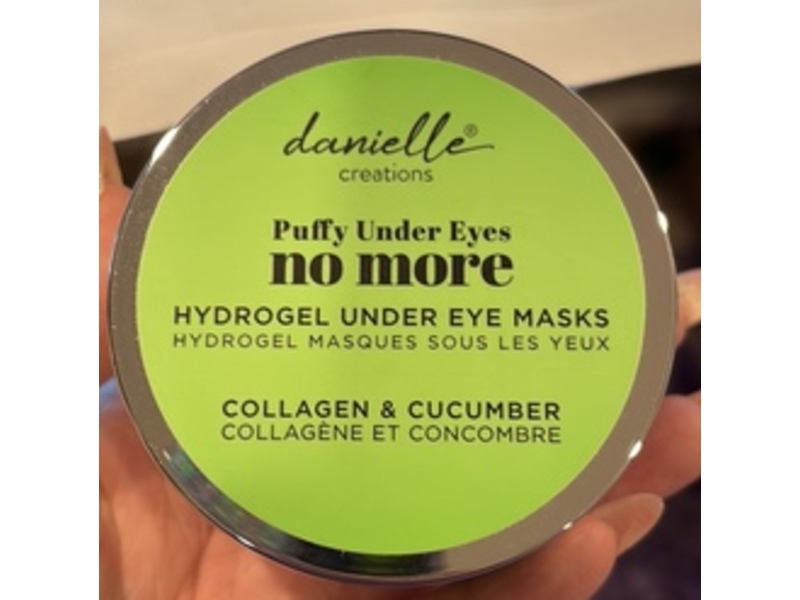 Danielle Creations Puffy Under Eyes No More Hydrogel Under Eye Mask, Collagen & Cucumber, 5.4 oz/161.4 g, 60 Count