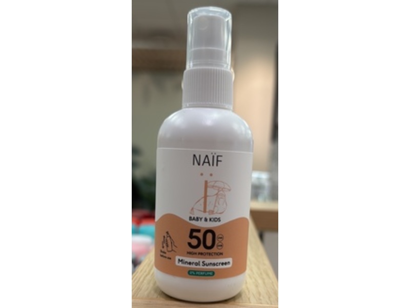 Naif Baby & Kids Mineral Sunscreen, SPF 50, UVA+UVB, 100 mL