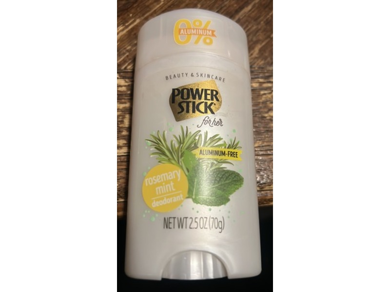 Power Stick Deodorant, Rosemary Mint, 2.5 oz/70 g