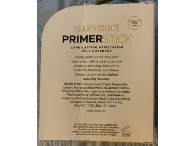 Ellen Tracy Primer Stick Long Lasting Application Full Coverage, 1.06 oz/30 g
