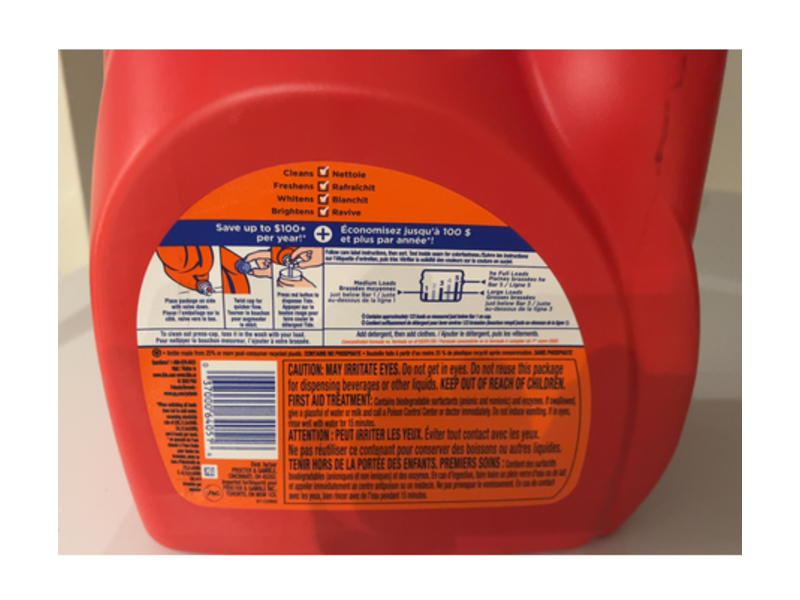Tide Ultra Concentrated Coldwater Clean Liquid Laundry Detergent, 123 Loads, 165 fl oz/4.87 L