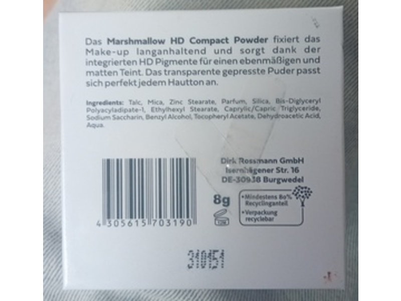 Rival Love Me Marshmallow HD Compact Powder, 8 g