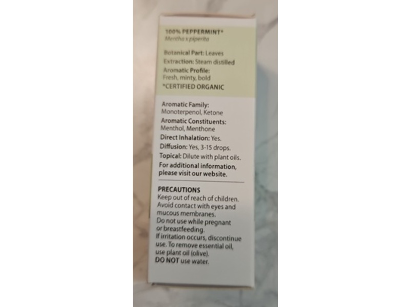 Pranarom Peppermint Essential Oil, 0.507 fl oz/15 mL