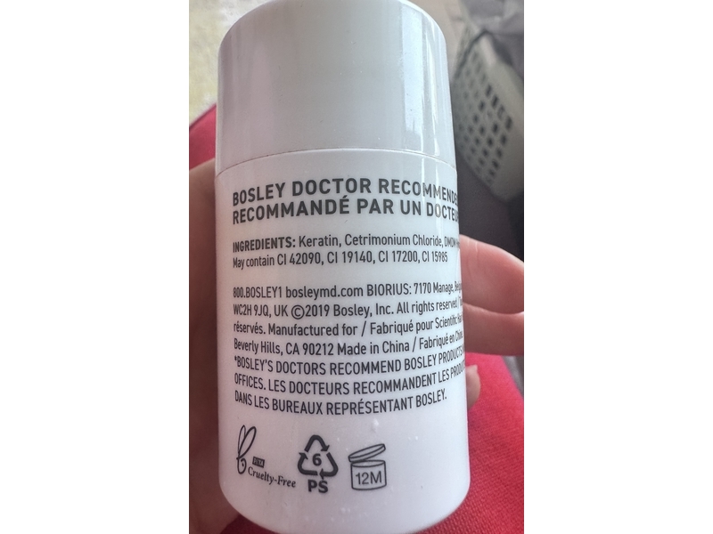 BosleyMD BOS Volume Hair Thickening Fibers, Light Brown, 0.42 oz/12 g