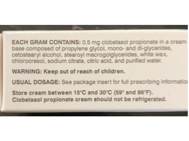 Clobetasol Propionate Cream, USP 0.05%, 15 g Encube (RX)