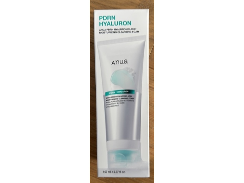 Anua Moisturizing Cleansing Foam, PDRN + Hyaluron, 5.07 fl oz/150 mL