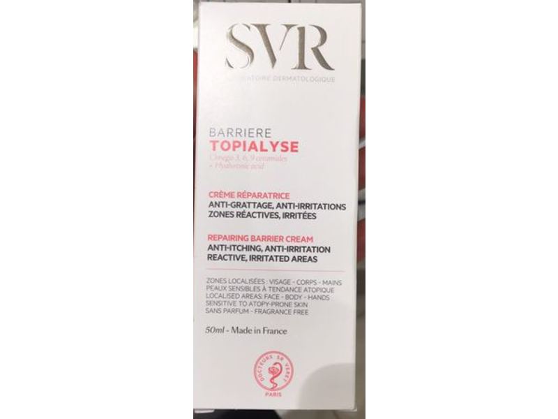 SVR Barrier Topialyse Repairing Barrier Cream, 50 mL