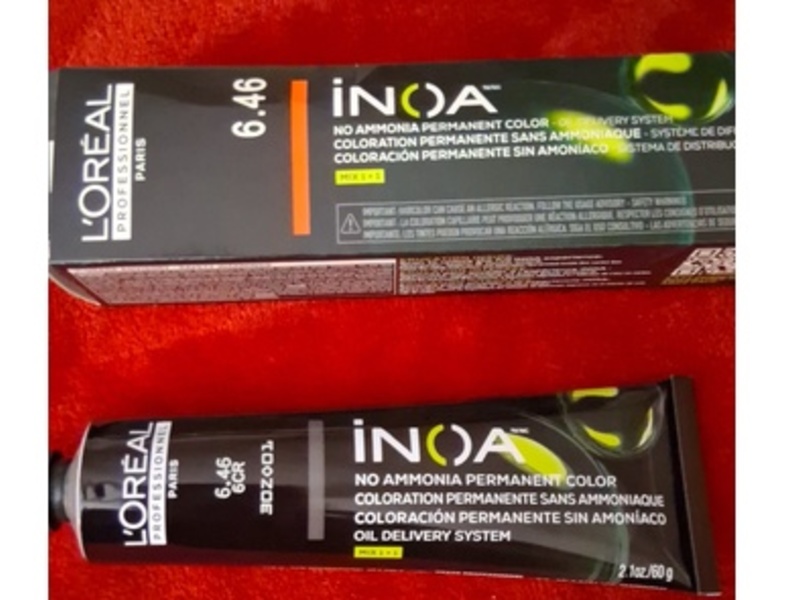 L'Oreal Inoa No Ammonia Permanent Color, 6.46/6 CR, 2.1 oz/60 g