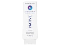 Native Mineral Suncare Zinc Oxide Sunscreen, Unscented, SPF 30, 7 fl oz/207 mL - thumbnail 1