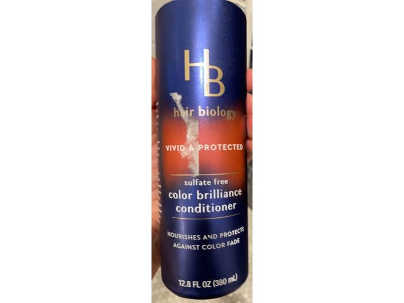 Hair Biology Vivid & Protected Color Brilliance Conditioner, Sulfate Free, 12.8 fl oz/380 mL