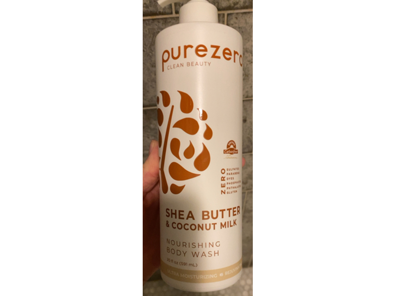 Purezero Nourishing Body Wash, Shea Butter & Coconut Milk, 20 fl oz/591 mL, Pack Of 2