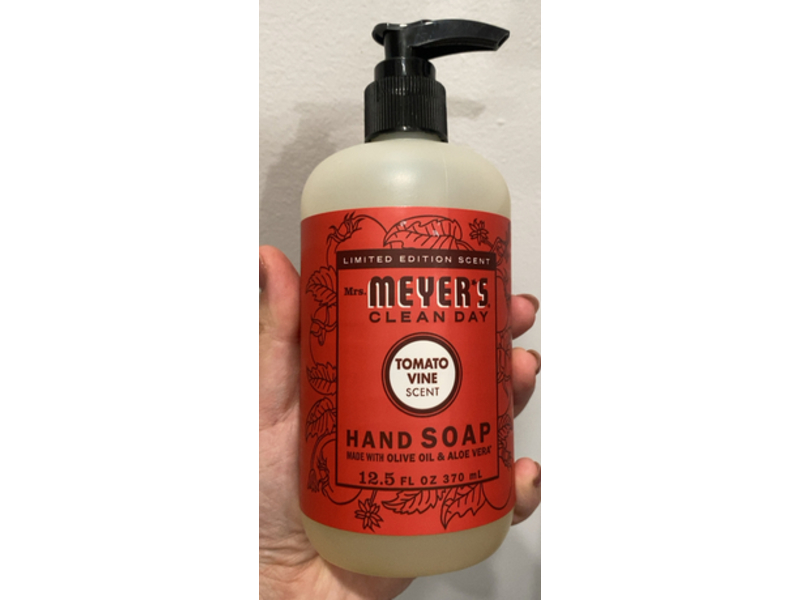 Mrs. Meyer's Clean Day Limited Edition Scent Hand Soap, Tomato Vine Scent, 12.5 fl oz/370 mL
