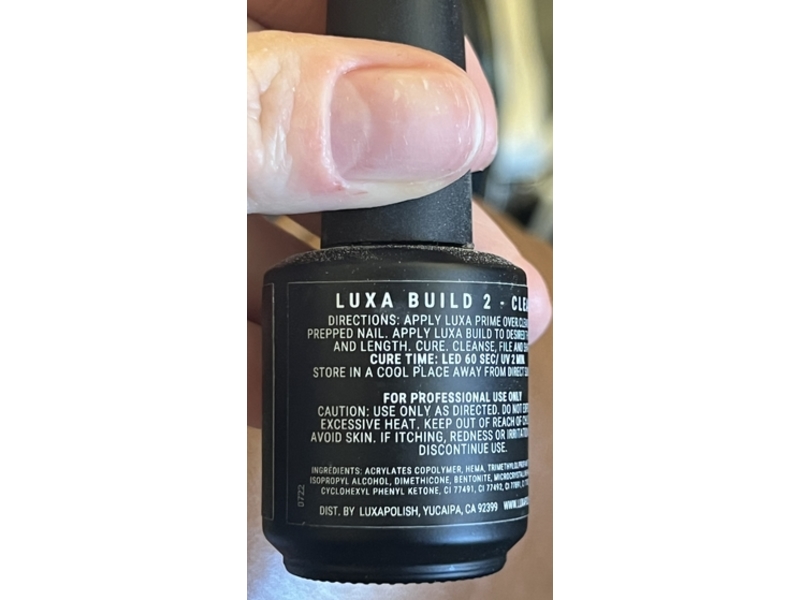 Luxa Build 2 Builder Gel, Clear, 0.5 fl oz/15 mL