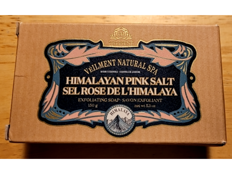 Veilment Natural Spa Exfoliating Soap, Himalaya Pink Salt, 5.3 oz/150 g