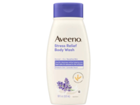 Aveeno Stress Relief Body Wash, Prebiotic Oat + Lavender Scent, 18 fl oz/532 mL, Pack Of 3 - thumbnail 2