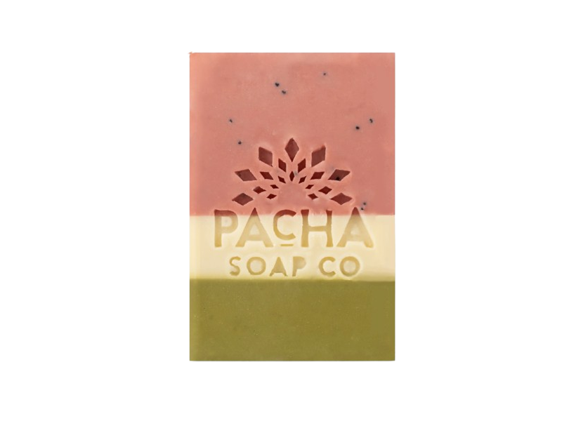 Pacha Soap Co Moisturizing & Gentle Bar Soap, Watermelon & Mint, 4 oz/113 g