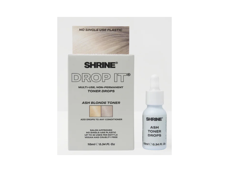Shrine Drop It Toner Drops, Ash Blonde, 0.34 fl oz/10 mL