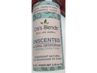 Cris's Blends Natural Deodorant, Unscented, 3.25 oz/92 g - Image 3