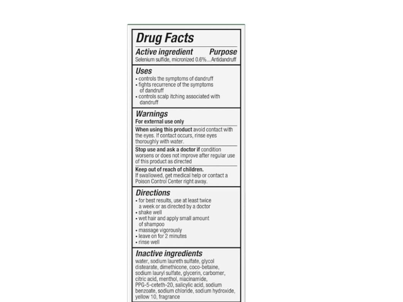 Vichy Laboratories Dercos Anti-Dandruff Shampoo, Selenium Sulfide, 13.18 fl oz/390 mL