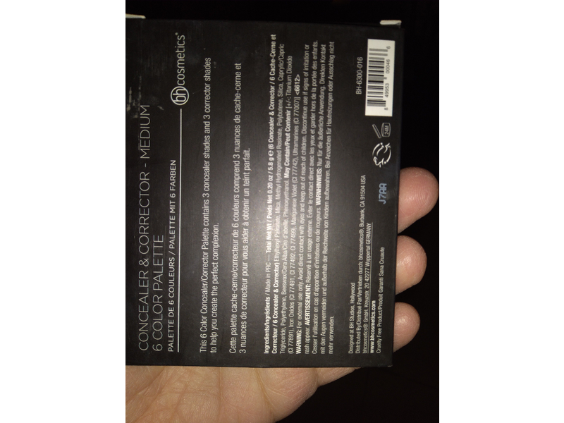 BH Cosmetics 6 Color Concealer & Corrector Palette - Medium