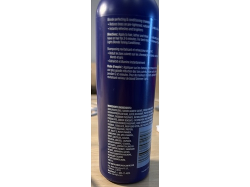 Clairol Professional Shimmer Lights Blonde Toning Shampoo, 8 fl oz/237 mL