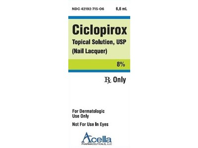 Ciclopirox Topical Solution 8%, 6.6 mL, Acella Pharmaceuticals (Rx)