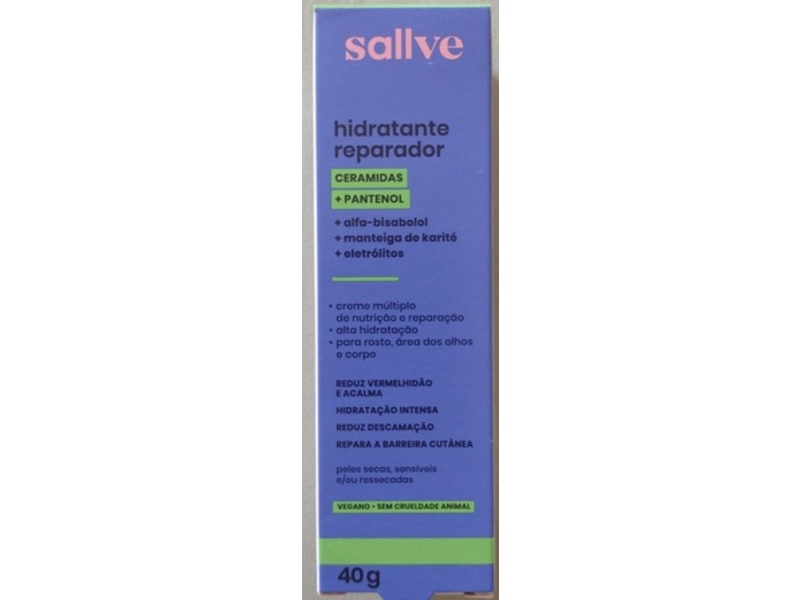 Sallve Moisturizing Repair Lotion, Ceramides + Panthenol, 40 g