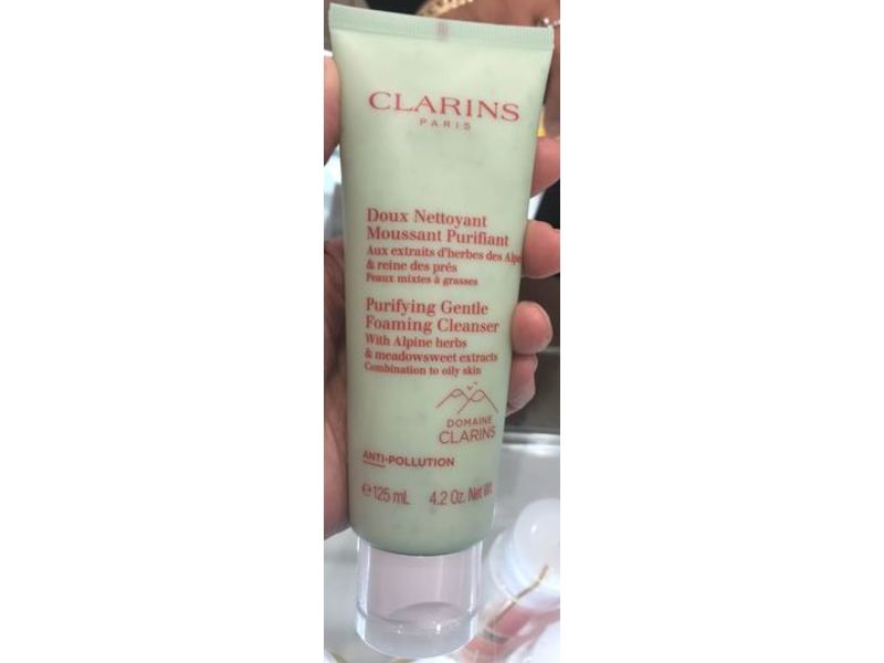 Clarins Purifying Gentle Foaming Cleanser, Anti-Pollution, 4.2 oz/125 mL