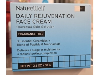NatureWell Daily Rejuvenation Face Cream, 2.1 oz/60 g