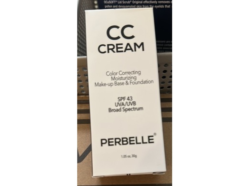 Perbelle CC Cream Color Correcting Moisturizing Make-Up Base & Foundation, SPF 43, 1.05 oz/30 g